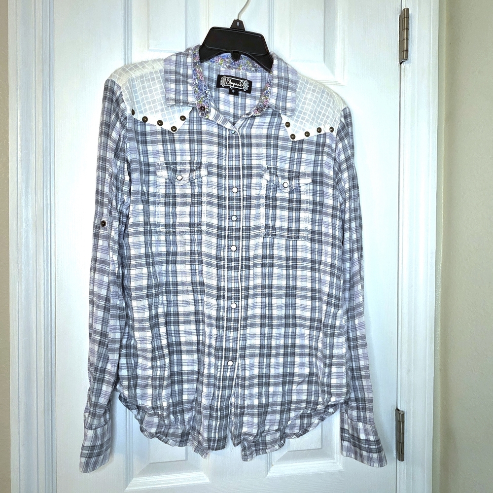 Shyanne Western Plaid Button-Up Shirt